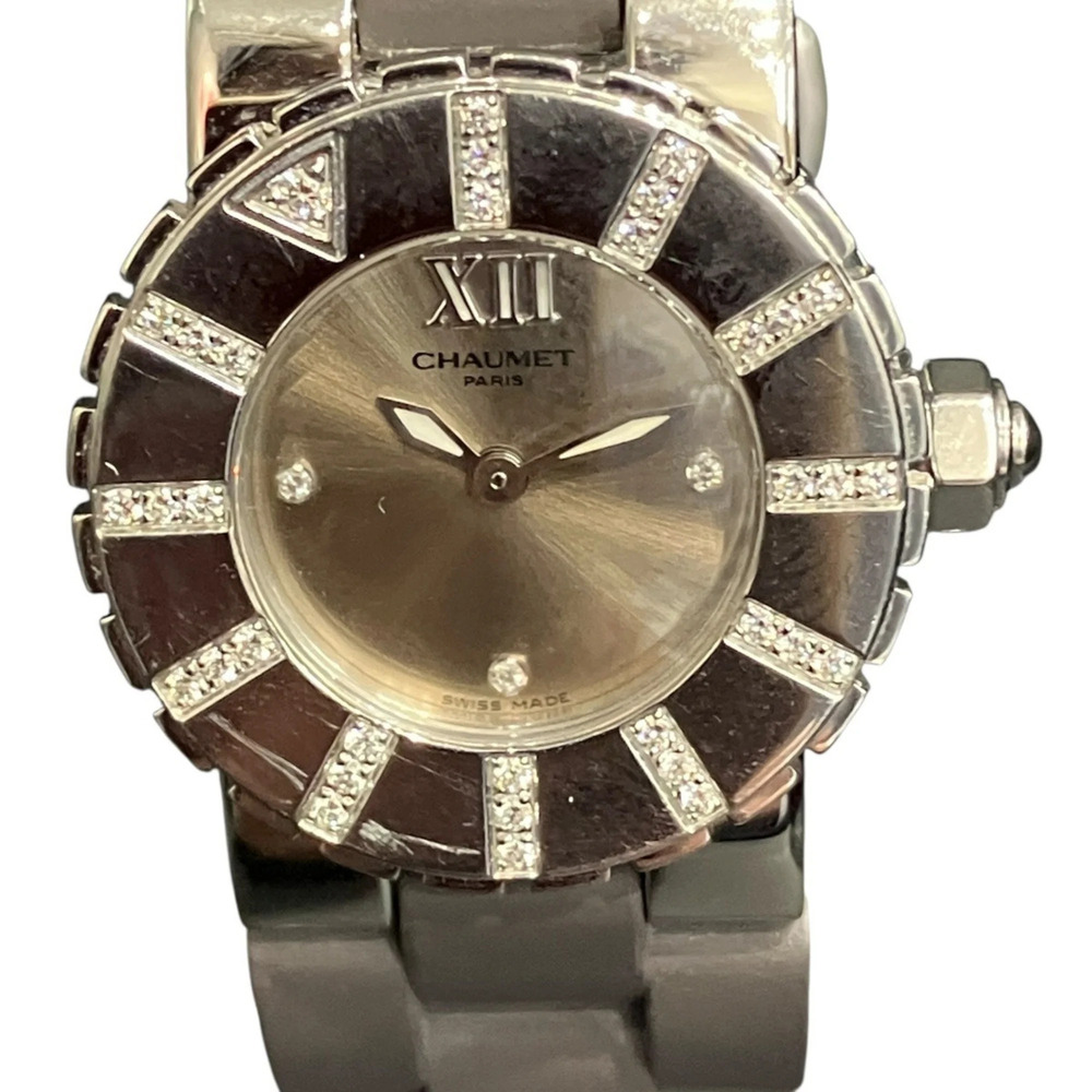 Chaumet Class One wristwatch, total weight 45.8g, stainless steel, rubber str...